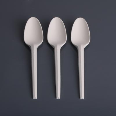 China 100% Heavy Biodegradable Biodegradable Compostable Disposable Cutlery Utensil Plastic Pla Tableware Spoon for sale