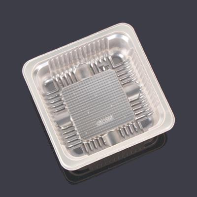 China Square Mooncake Recyclable Yellow Plastic Biscuit Pet Food Container Tray for sale