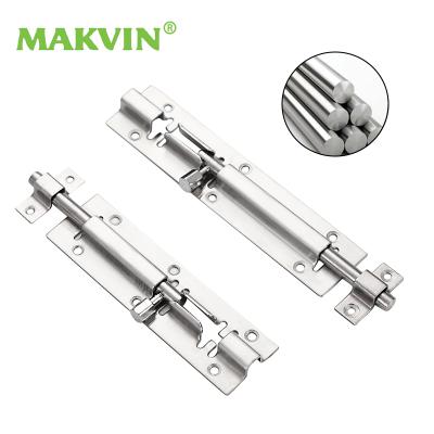 China Minimalist Door Latch Spring Bolt 2 3 4 5 6 8 10 12 inch Windows & Wood Door Bolt Stainless Steel Bag Satin White Metal OEM Polish Box for sale