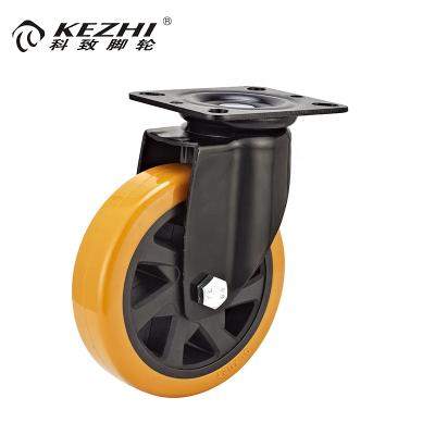 China Industry Premium Quality PU Caster Wheel Arches Universal Caster Middle Plate Heavy Duty Top Swivel Bracket for sale