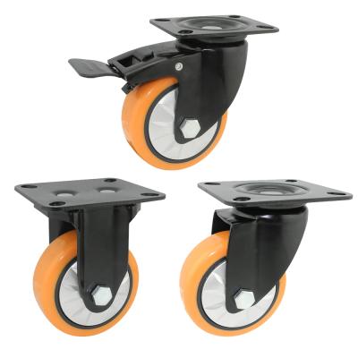 China PIVOT Factory Price Customized 3inch/4inch/5inch/6inch Middle Heavy Duty Universal PU Caster Wheel for sale