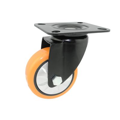 China Medium Duty PIVOTAL 120kg-210kg PU Hard Bearing Industrial Swivel Plate Caster Wheel With Roller Bearing for sale