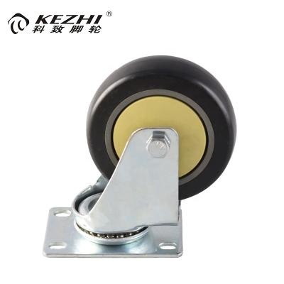 China Medium Duty Swivel Plate Swivel Caster Wheel PVC Caster Price Wheels Top Swivel For Carts for sale