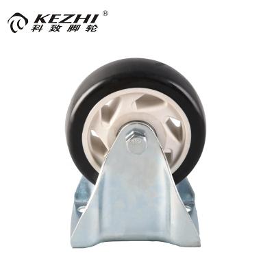 China Industry Small Medium Duty Fixed Omni Directional PU Fixing Caster Wheels for sale