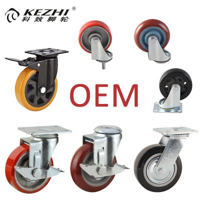 China 75Kg-440Kg Fixed Swivel / Fixed Trolley Load Capacity Swivel Caster Wheels for sale