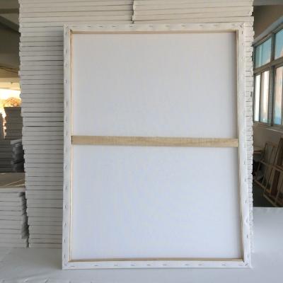 China Oil Painting 280g 50*70cm Acrylic Paint Cotton Stretched Canvas Pine Wood Empty Primed Frame For Students Handmade Oil Painting for sale