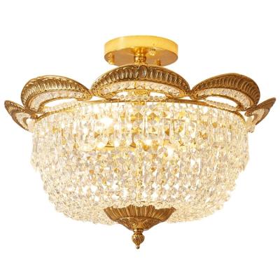 China 2021 EUROPEAN Chinese Manufacturer New Brass Or Copper Ceiling Lamp For Villa And Bedroom for sale