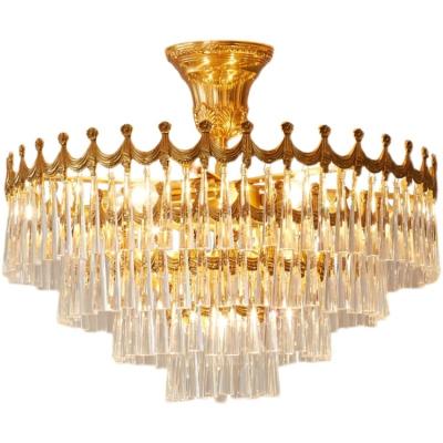 China Hot Sale Modern Copper Glass Lamp LED Crystals Lamp Pendant Light for sale