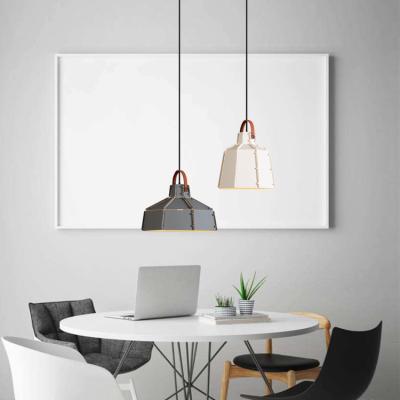 China Other Nordic Industrial Kitchen Dining Room LED Leather Hanging Lights New Northern Europe Style Nordic Modern Pendent Lamp Fixture for sale