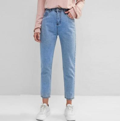 China ZAFUL Breathable Basic Tapered Jeans For Women for sale