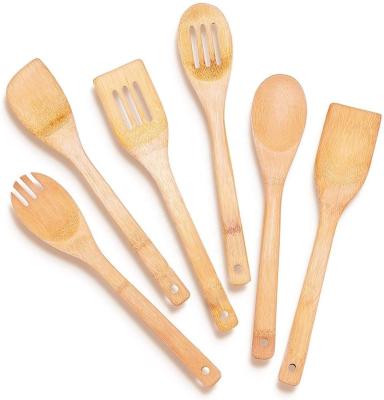 China Wholesale Cook Tool Gift Natural Plant Sustainable Cake and Spatula Utensil Personal Cutlery Wooden Spoon Set for sale