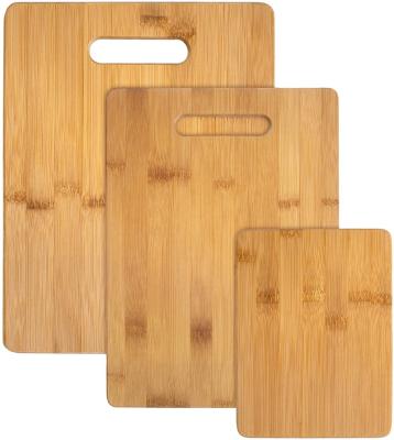 China Factory Disposable Hot Selling Kitchen Natural Bamboo Cutting Board Sets 3 Piece Cutting Plates for sale