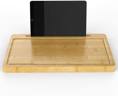 China Large Chopper Natural Bamboo Meat Cutter Sustainable Hot Selling Serving Tray With Ipad Holder For Fruit Vegetable , Kitchen for sale