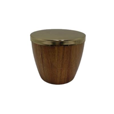 China Factory wholesale price cheap high quality wooden food storage jar with lid for sale