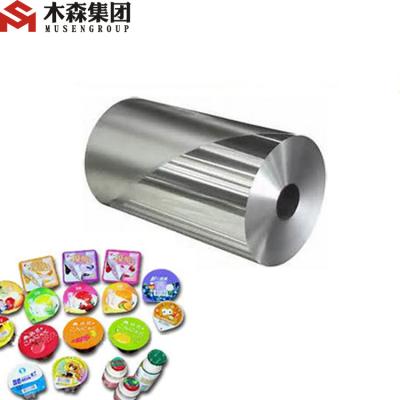 China ONE SIDE ONE SIDE MATT 8011 BRIGHT aluminum aluminum roll lidding for yogurt packaging materials Te koop