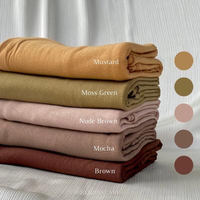 China Muslim Tank Top Newest High Quality Scarf Tank Top Elastic Hijab Stretch Wrap Shawl Cotton Material Hijab for sale