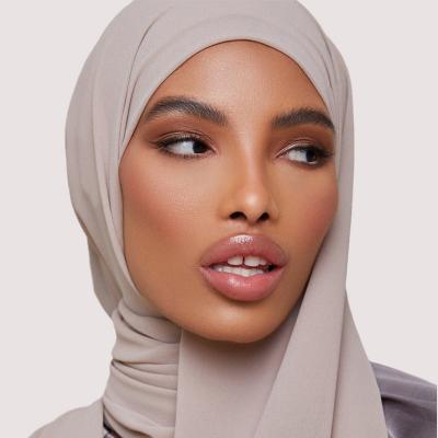 China Wholesale newest bubble hijab simple heavy thick chiffon hijab georgette muslim women shawl Tudung women shawl for sale