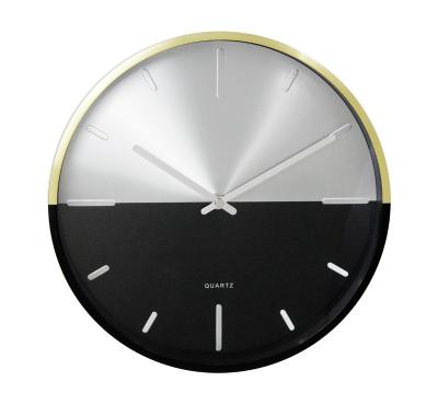 China Customized Decorative Luxury Matching Aluminum Case 3D Dial Metal Home Wall Clock for sale