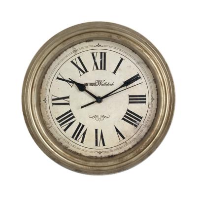 China Wholesale Europe Vintage Style Antique Wall Clock 12 Inch Modern Round Plastic Wall Clock for sale