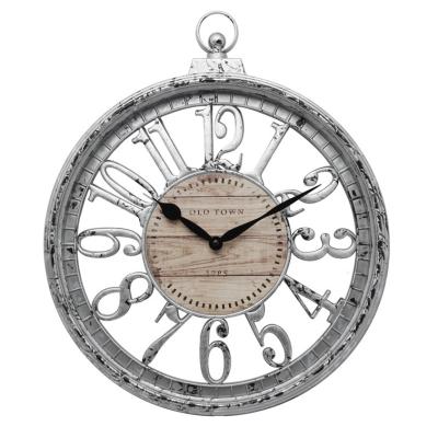 China CREATIVE Old Town Wall Clock Vintage Dial 18 Inch 3D Rustic Clock for sale