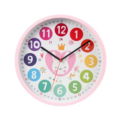 China 10 Inch Cartoon Kindergarten Child Teaching Wall Clock Children Plastic Clock for sale