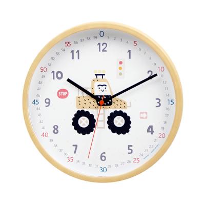 China 10 Inch Cartoon Kindergarten Child Teaching Wall Clock Children Plastic Clock for sale