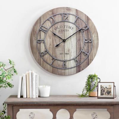 China Antique Style 14 Inch Custom Wall Clock City Clock Vintage Promotional Old Clock for sale