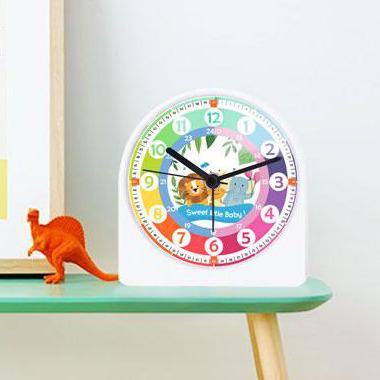 China Art Decor 2022 Hot Sale Wake Up Desk Clock Nap Night Light Children Learning Table Clock for Kids Room or Bed Room for sale