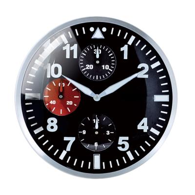 China Creative Awesome Minimalist Reloj 3D Dial Metal Watch Wall Clock For Home Decor for sale