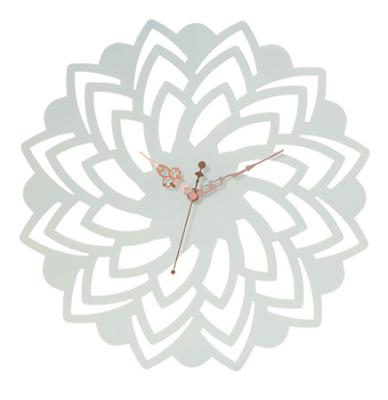 China CREATIVE laser cut creative design clock with flower hollow dial luxury wall clock for home decoration for sale