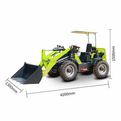 China Multifunctional Construction Material Stores Loader Mini Wheel Loader Diesel Small Tractor for sale