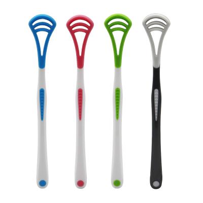 China Tongue Cleaning Cheap Comfortable Clean Tongue Scraper Tongue Low MOQ Price Plastic Brush for sale