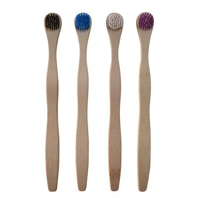 China Tongue Cleaner Customized Logo Eco Friendly Bamboo Tongue Scraper Tongue Cleaning Brush for sale