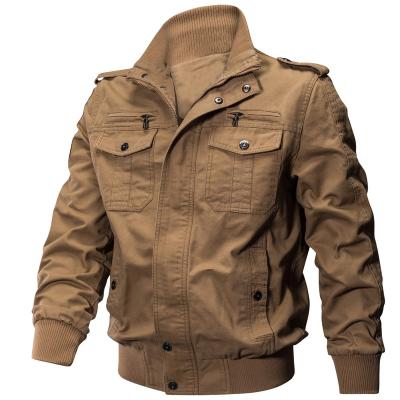 China Breathable Men's Casual Plus Size Washed Military Jacket Men Plus Size Bomber Jacket Coat Outdoor Jackets for sale