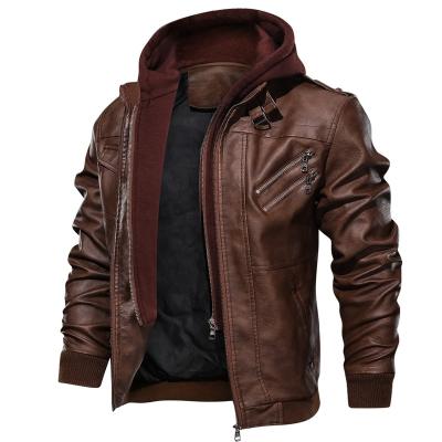 China New autumn and winter breathable high quality leather jacket plus size coat leather jacket for sale