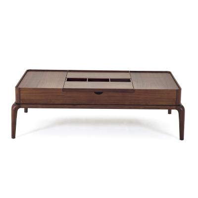 China Walnut Special Widely Used Multifunctional Modern Storage Design Wooden Coffee Table for sale