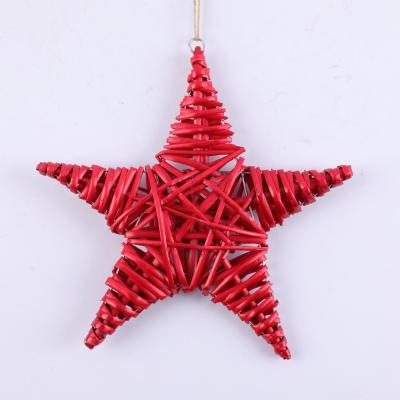 China Wholesale Home Furnishing Minimalist Wreath Decoration Wicker Wicker Star Pentagon for sale