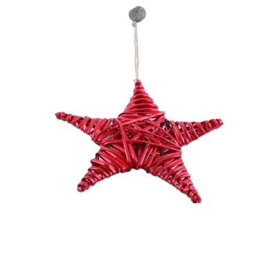 China New minimalist imitated rattan star tree topper, Christmas ornament for sale