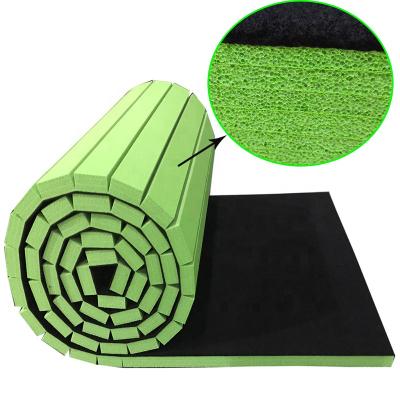 China Cheer and Stunt Training and Competition Rolling Up Dance Floor Gymnastics Mats Folding Gym Carpet Bonded Foam Sports Cheerleading Mats for sale