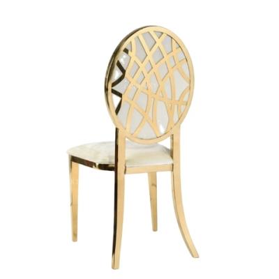 China Modern running chair in gold stainless steel base with replaceable back model for restauran for sale