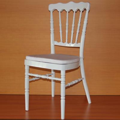 China Modern Cheap Modern White Napoleon III Banquet Chair Metal Tilt Sleek Back For Sale for sale