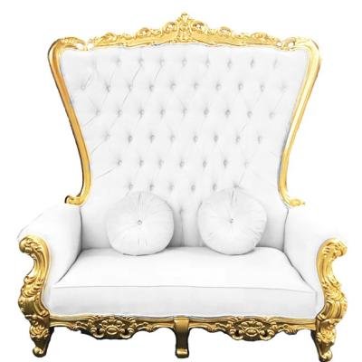 China Modern Different Color Options Bride And Groom Wide Throne Chair For Wedding 2 Seats for sale