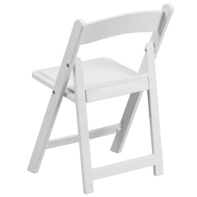 China Modern Folding Acrylic Plastic White Portable Foldable Wedding Party Outdoor Vendor Chair For Events for sale