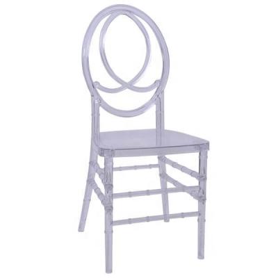 China Modern Stackable Acrylic Plastic Resin Phoenix Crystal Chairs For Sale for sale