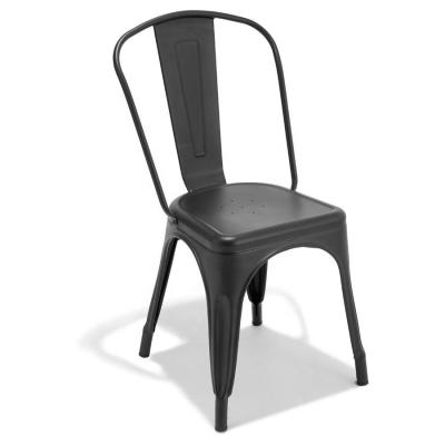 China Modern design china industrial design style matte black tolix chairs metal dining on sale for sale