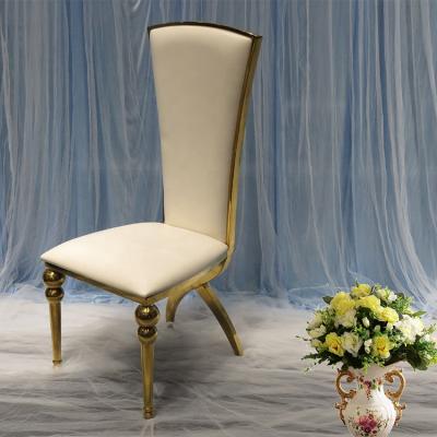 China Modern Used Stainless Steel Dining Chair For King And Queen for sale