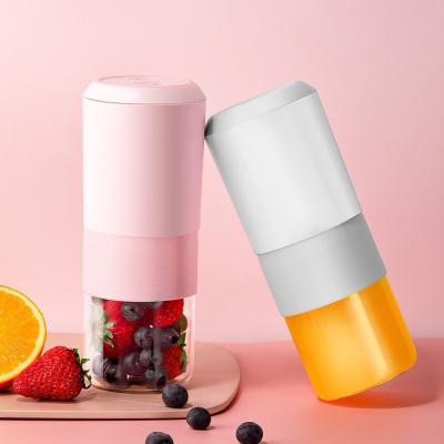 China Portable Mini Items New Arrival Customized Fruit Squeezer Pink Green White USB Rechargeable Electric Fruit Juicer Portable Blender for sale