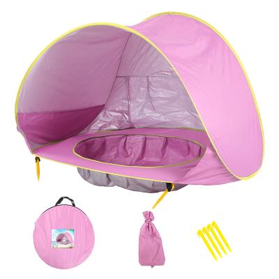 China Extended Type Baby Beach Tent UV-Protecting Sunshelter With A Pool Baby Kids Beach Tent Pop Up Portable Shade Tent UV Protection Sun Shelter for sale