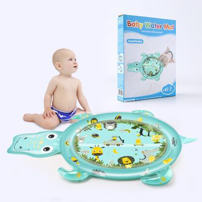 China Skin Friendly Amazon Supply Tummy Time Baby Water Play Mat Inflatable Infant Baby Mat Fun Activity Game Toys For 0-24 Months Toddlers Play for sale