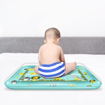 China 2022 Amazon Skin Friendly Hot Selling Comfort Softness Green Baby Play Mat Toys Inflatable Cushion In 0 To 24 Months for sale